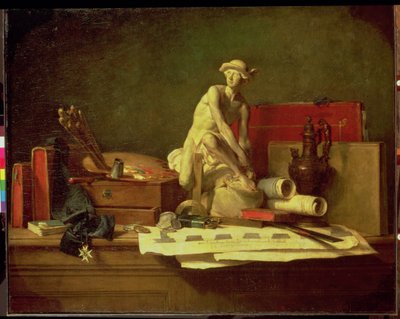 Still Life with the Attributes of the Arts by Jean Baptiste Simeon Chardin